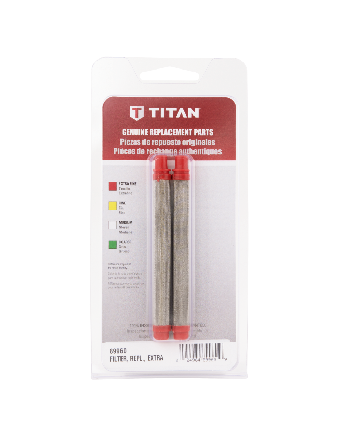 Lot de 2 filtres rouges pour pistolet airless Titan